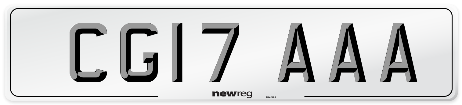 CG17 AAA Number Plate from New Reg